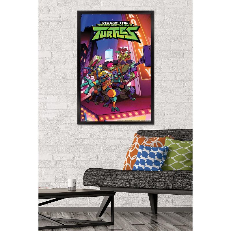 Trends International Nickelodeon Rise of The Teenage Mutant Ninja Turtles - Group Framed Wall Poster Prints, 2 of 7