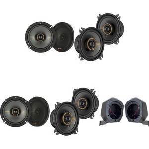 Kicker Bronco (2) 51KSC404 & (2) 51KSC6504 KS-Series 4" & 6.5" Coaxial & BR-B65U 6.5" Rear Speaker-Pod Add Ons - 1 of 4