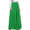 Women's Retro Chiffon Maxi Skirt - Beach Ankle Length Flowy Skirt Green - 2 of 4