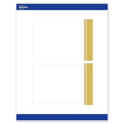 Avery Printable Rectangle Postcards, Gold Double-Dipped Edge, 4" x 6", Matte White Rectangle Postcards, Laser/Inkjet, 20ct, Great for Postcards