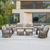 Buenhomino 9-Piece Outdoor Furniture Set – Sofa, Armchairs, Swivel Chairs, Ottomans & Side Tables with Cushions, PE Wicker Frame - 2 of 4