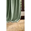 95"x50" Martha Stewart 2pk Lucca Velvet 95" Back Tab Lined Blackout Curtain Panel Green - 3 of 4