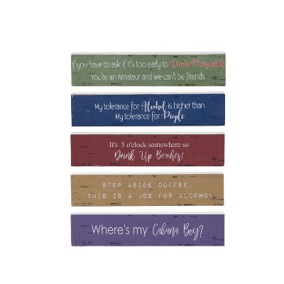 Beachcombers Set Of Sassy Summer Signs 7 x 0.75 x 1.5 Inches. Décor Decoration