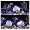 Unique Bargains Ceramic Aquarium Hideaway Rock Cave Fish Tank Decoration White 3.19"x3.11" - image 4 of 4