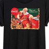 Women's - Coca-Cola - Vintage Santa With Coca Cola Ice Cooler Oversized Graphic T-Shirt - 2 of 4
