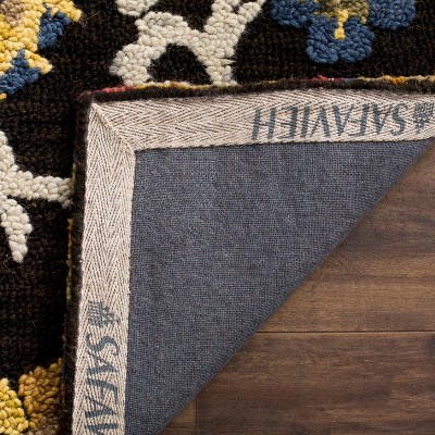 Charcoal and Multi Handmade Wool Square Tufted Rug - 8'