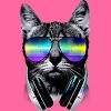 Women's Design By Humans Music Lover Cat By clingcling Racerback Tank Top - 2 of 3