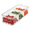 iDESIGN Crisp Plastic Refrigerator and Pantry Large Divided Modular Stacking Bin with Handle Clear - image 3 of 4