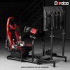 Dardoo Adjustable Racing Sim Cockpit with TV Stand & Red Seat for Logitech G920, Thrustmaster T500, Fanatec | No Wheel/Pedals - 2 of 4