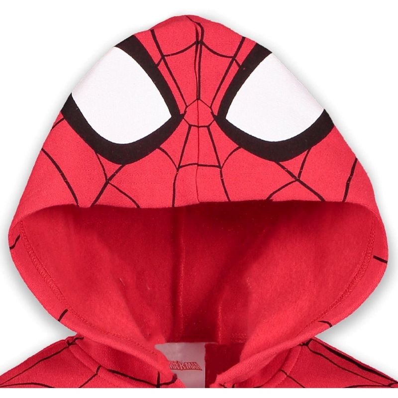 Marvel Spider-Man,Spider-Verse Fleece Zip Up Hoodie Little Kid to Big Kid, 5 of 8