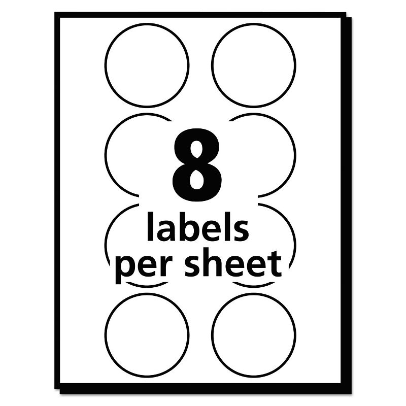 Avery Printable Removable Color-Coding Labels 1 1/4" dia Neon Orange 400/Pack 05476, 4 of 6