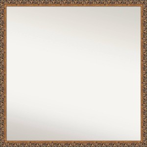 28" x 28" Non-Beveled Antique Bronze Wood Wall Mirror - Amanti Art - 1 of 4