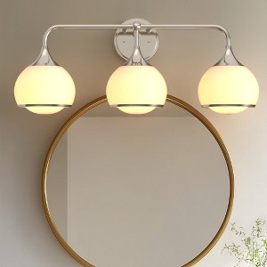 YANSUN 27 in. Modern 3-Light Brushed Nickel Vanity Light with Soft White Glass for Bathroom Nickel - 1 of 1