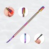 Unique Bargains Stainless Steel Double Head Cuticle Pusher Set Multicolored 4.96" 3 Pcs - 2 of 4