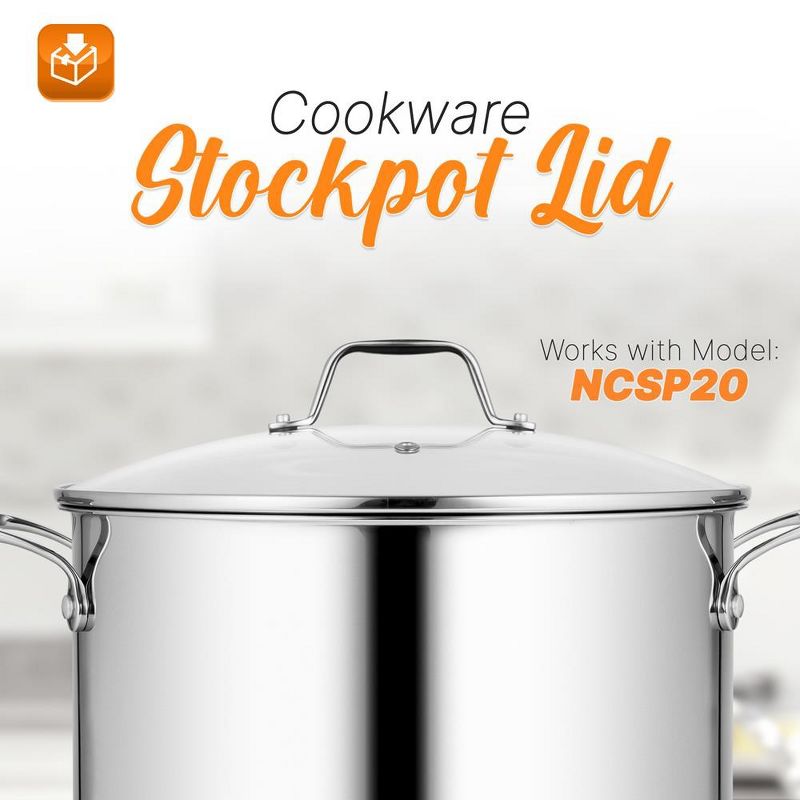 NutriChefKitchen Cookware Stockpot Lid, 2 of 6