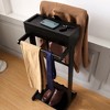 Stylish Portable Garment Rack - Versatile Clothes Valet Stand with Storage Organizer for Home ,Events,Black - 4 of 4