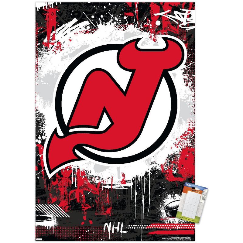 Trends International NHL New Jersey Devils - Maximalist Logo 23 Unframed Wall Poster Prints, 1 of 7
