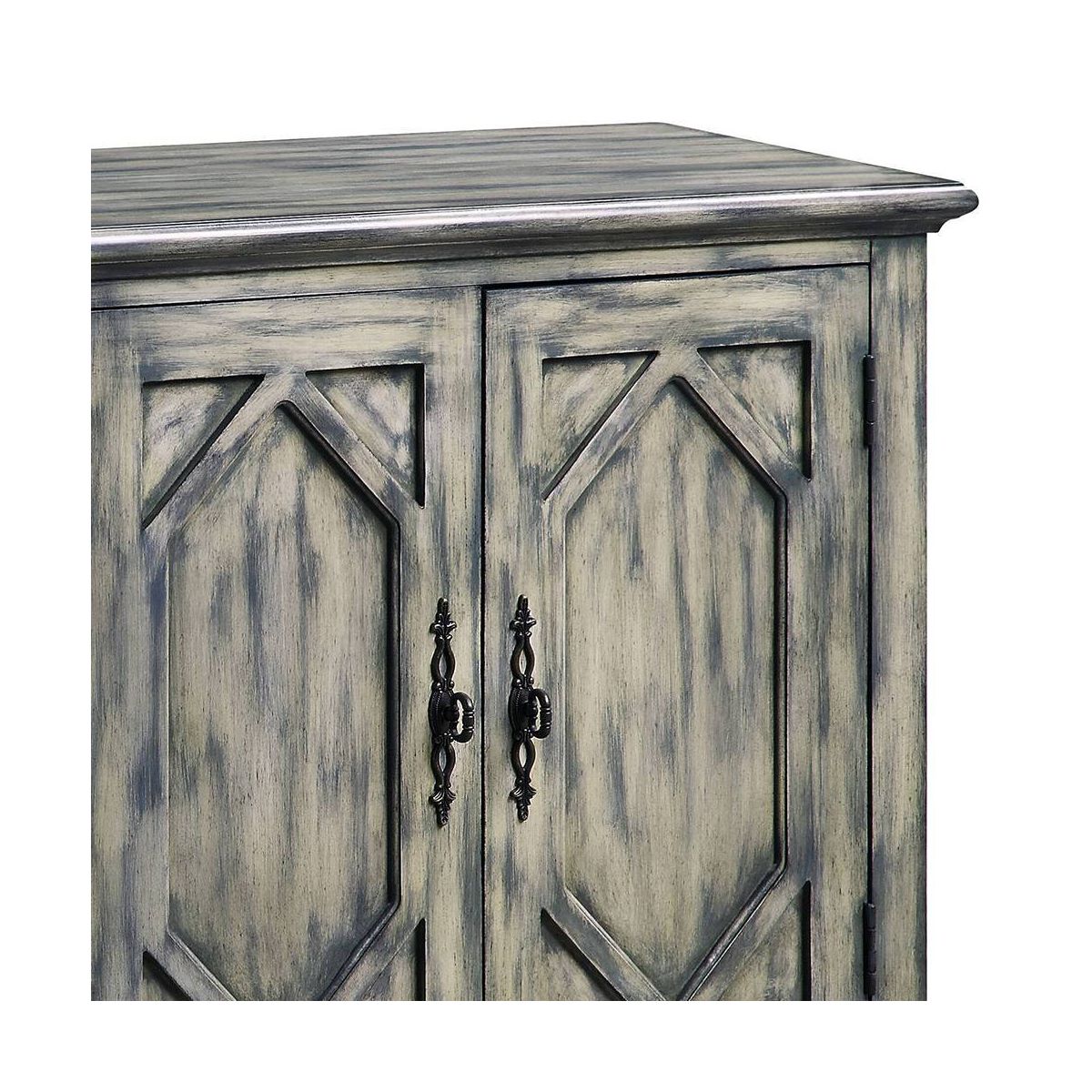 Acme Furniture Pavan Decorative Storage Cabinet Rustic Gray - thumbnail 3