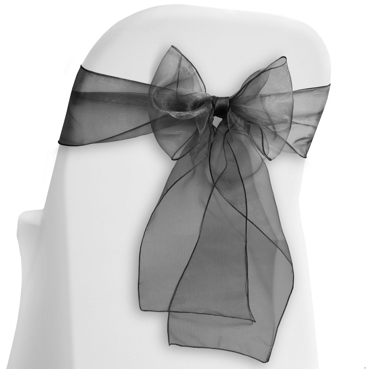 Lann's Linens 100-Pack Elegant Organza Chair Cover Sashes for Wedding, Banquet