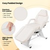 Costway 72" Massage Bed with Hydraulic Stool Adjustable Backrest & Legrest Storage Boxes Black/White/Pink - 2 of 3