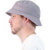 Market & Layne White Bucket Hat for Men, Women, and Teens, Adult Packable Bucket Hats for Beach Sun Summer Travel - 3 of 3