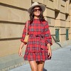 Women's Charming Plaid Tiered Ruffle Mini Dress - Cupshe - 2 of 4