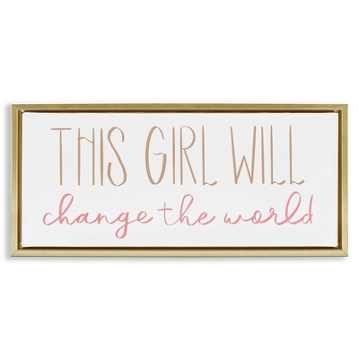 Stupell Industries Girl Power Motivational Phrase, 25" x 11"
