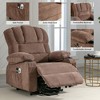 PAGED Modern Swivel Recliner Chair, Accent Chair with Side Pocket and Metal Frame, Rocking Chair for Living Room, Bedroom - 3 of 4