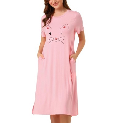 womens knee length nightgowns