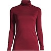 Lands' End Women's Supima Cotton Fitted Long Sleeve Turtleneck - 3 of 4