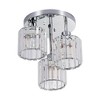 DAKAFUL Clear Crystal Semi Flush Mount Ceiling Light - 3-Light Fixture For Kitchen, Foyer, Hallway, Bedroom, And Bathroom - 2 of 4