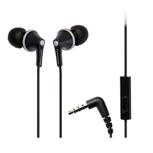 PANASONIC ErgoFit Earbud Headphones with Microphone RP-TCM125-K BLACK - 1 of 4