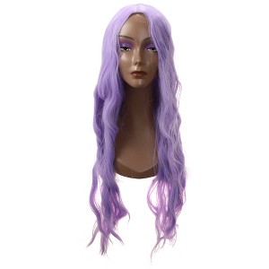 Unique Bargains Women's Curly Wigs 28" with Wig Cap - 1 of 4