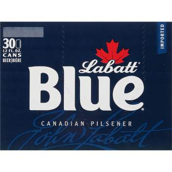 Labatt Blue Canadian Pilsener Beer - 30pk/12 fl oz Cans