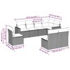 vidaXL 8 Piece Patio Sofa Set with Cushions Black and Cream - Without Table - 3 of 4