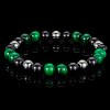 Crucible Men's Green Tiger Eye Stone with Onyx and Hematite Bead Stretch Bracelet (8mm) - 4 of 4
