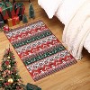 Christmas Runner Rug Washable Non-Slip Snowman Carpet, Soft Low Pile Decorative Kitchen Floor Mat for Bedroom or Entryway - 2 of 4