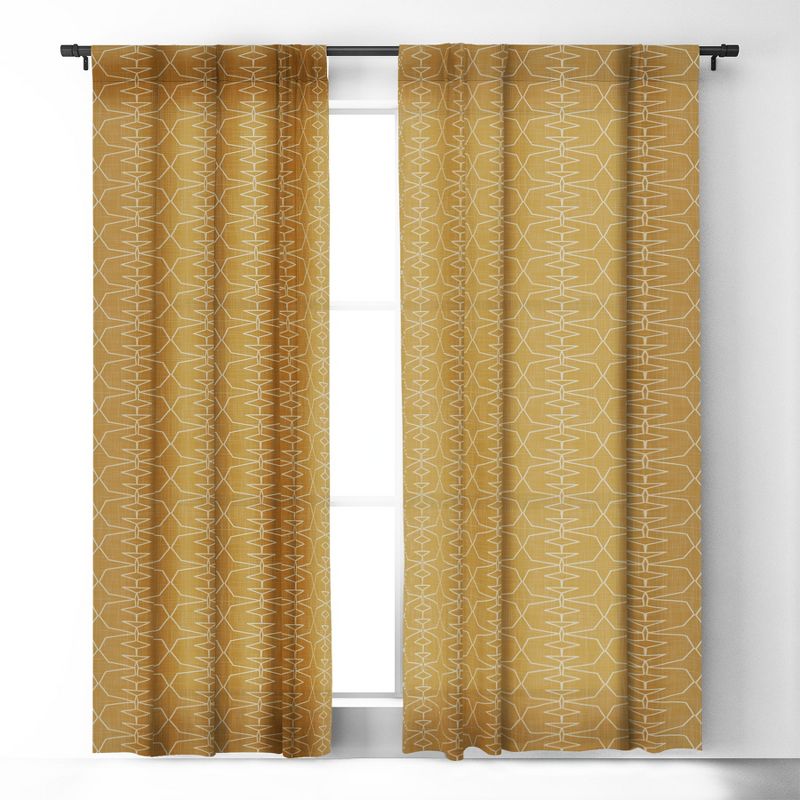 Mirimo Afromood Mustard Set of 2 Panel Blackout Window Curtain - Deny Designs, 3 of 5
