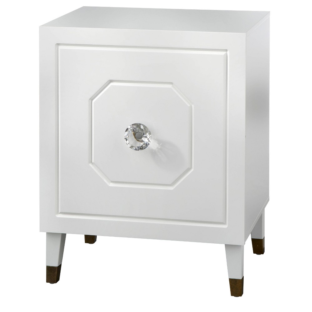 Photos - Wardrobe Jaslene Side Accent Cabinet White - angelo:HOME