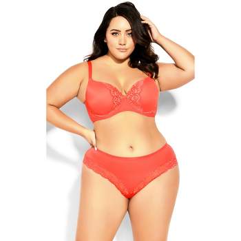 Plus Size Smooth & Chic Hot Pink Lace T-Shirt Bra