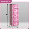 Sorbus Narrow 5 Drawers Nightstand with Steel Frame, Wood Top, Easy Pull Fabric Bins for Home, Bedroom, Office & Dorm - 3 of 4