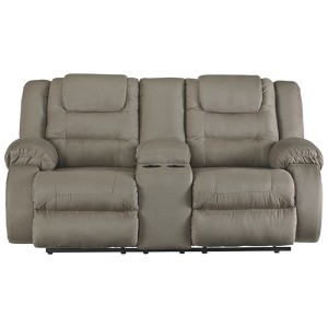 Segburg Double Reclining Loveseat with Console Gray - Signature Design by Ashley