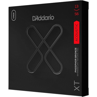 D'Addario XT Acoustic Phosphor Bronze, Medium, 13-56, 3 Sets