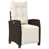 Reclining Patio Chairs 2 pcs with Footrest Poly Rattan vidaXL - 4 of 4
