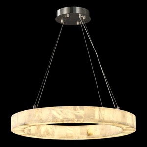 31.5“ Round Alabaster Chandelier - 1 of 4