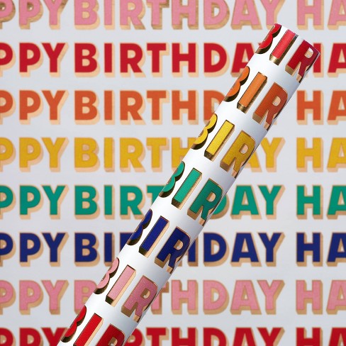 Bold Birthday Wrapping Paper Roll