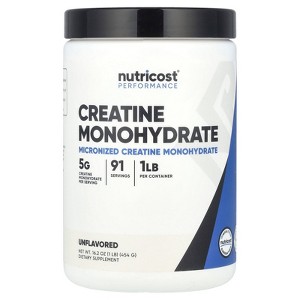 Nutricost Performance, Creatine Monohydrate, Unflavored, 1 lb (454 g) - 1 of 2