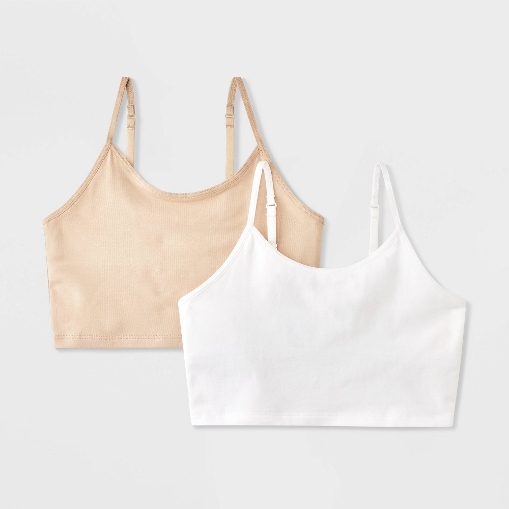 Girl 2pk Cotton Shelf Bra Cami