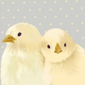 Oopsy Daisy's Mike & Mark - Gray with Cream Canvas Wall Art - Size 10x10 - 1 of 1