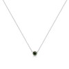 Haus of Brilliance Silver 1/5 Cttw Treated Green Diamond Solitaire Bezel Pendant Necklace - 2 of 4